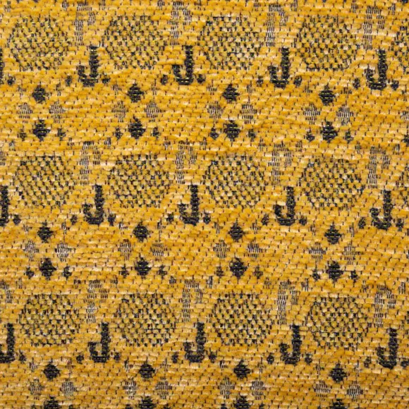 Housse de coussin carrée (40 cm) Chen Jaune ocre 3