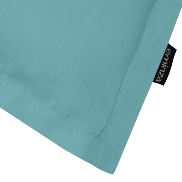 Funda de almohada cuadrada de percal de algodón (65 cm) Cali Azul trullo 3