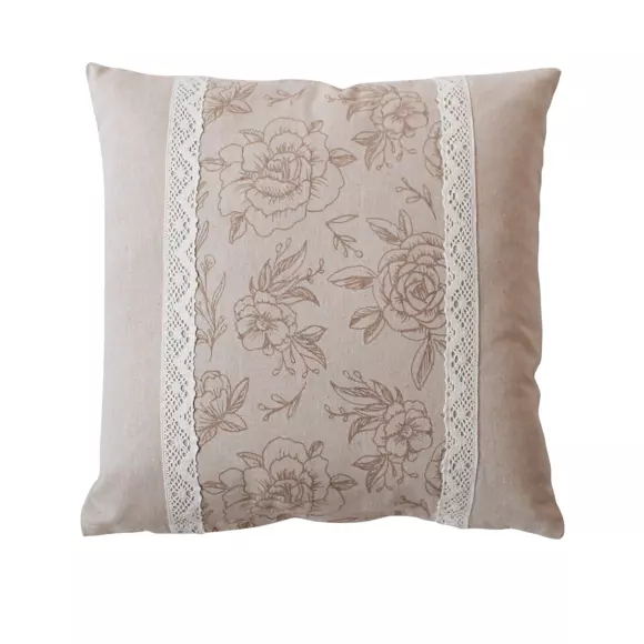 Cuscino quadrato cotone riciclato (40 cm) Rosa Beige 3