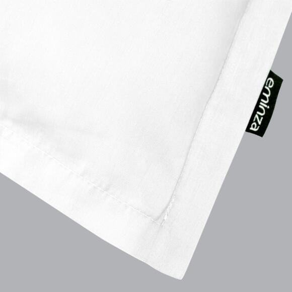 Funda de almohada rectangular de percal de algodón (70 cm) Cali Blanco 2