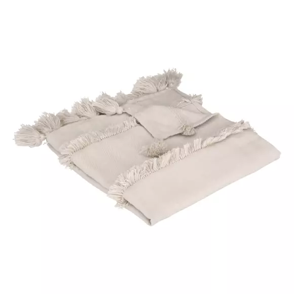 Jeté de lit polyester recyclé (130 x 180 cm) Row Ecru 2