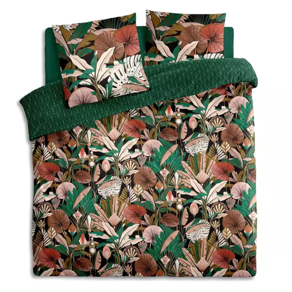 Funda nórdica y dos fundas para almohadas en algodón(240 cm) Forêt Art Verde 2