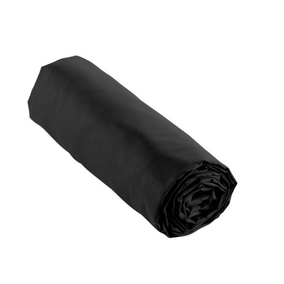 Drap housse percale de coton (90 cm) Cali Noir 2
