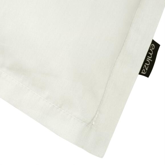 Funda de almohada rectangular de percal de algodón (70 cm) Cali Beige lino 2