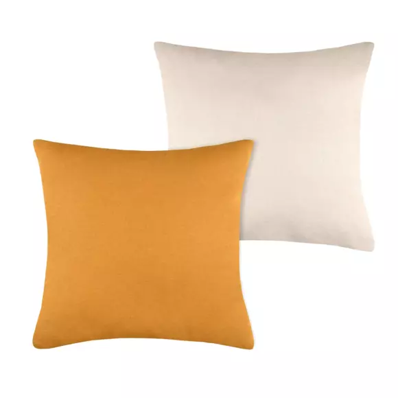 Cojín cuadrado (50 cm) Duo Amarillo azafrán