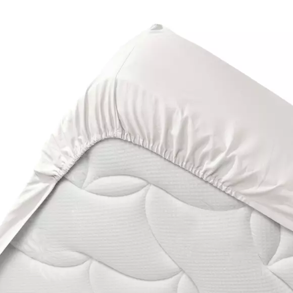 Sábana bajera en algodón bio (90 cm) Biolina Blanco 2