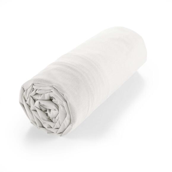 Drap housse coton bio (90 cm) Biolina Blanc 3