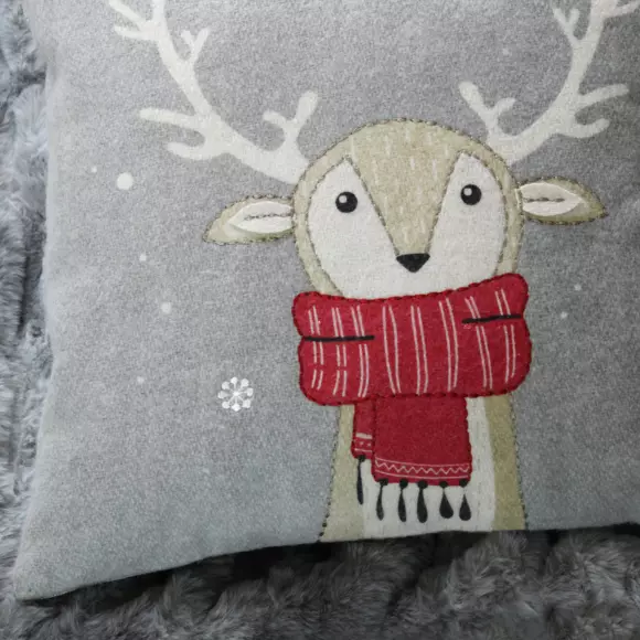 Coussin carré (40 cm) Arvan Ecru 2