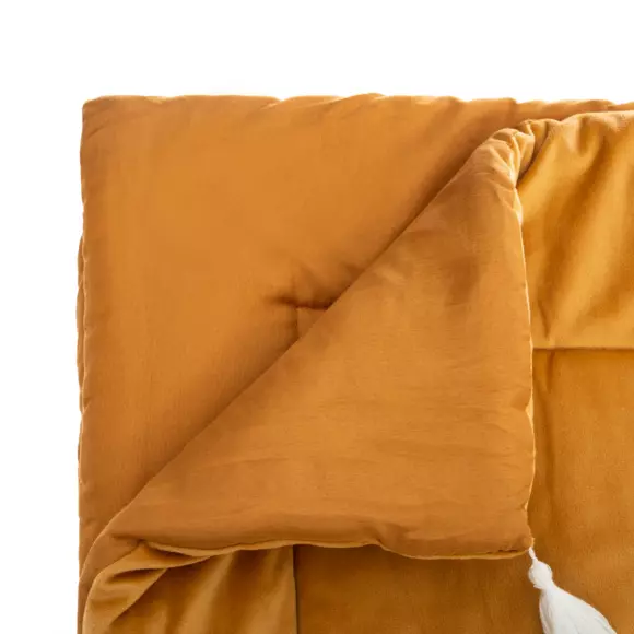 Edredon velours (80 x 180 cm) Slow Jaune ocre 3