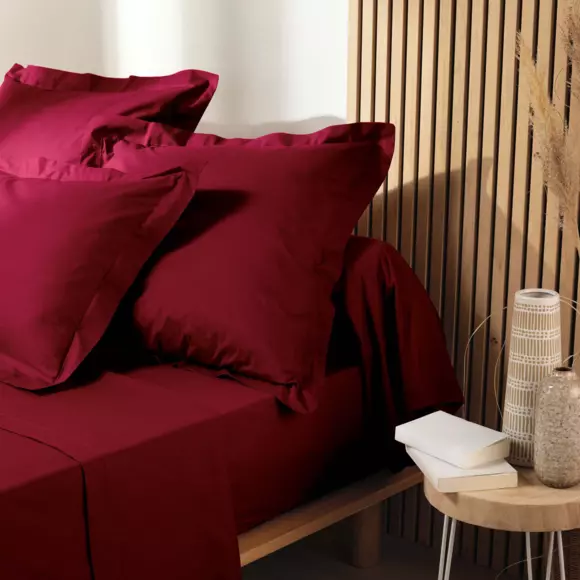 Hoeslaken bio katoen (160 cm) Biolina Bordeaux 3