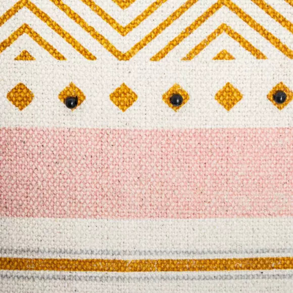 Housse de coussin carrée (40 cm) Rayur Perle Jaune ocre 3