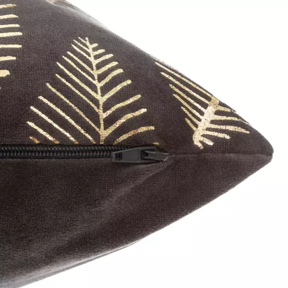 Cojín terciopelo (40 cm) Oro Tropic Gris 2