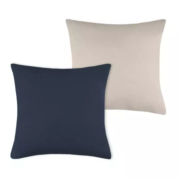 Sierkussen vierkant (50 cm) Duo Marine blauw
