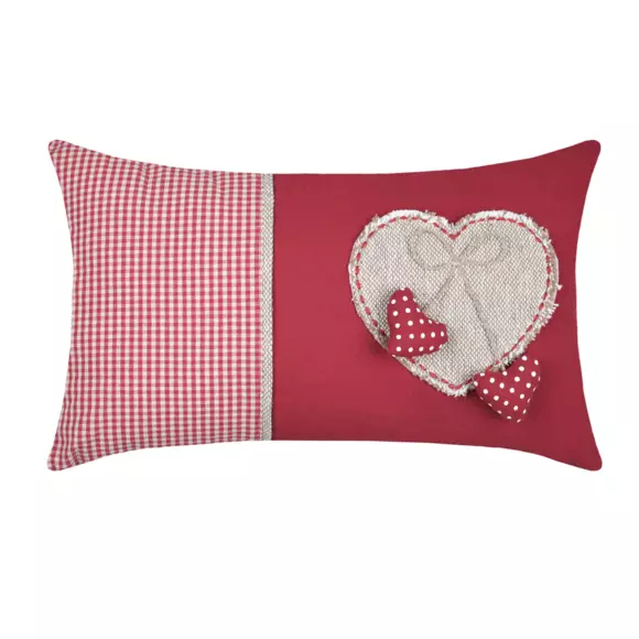 Coussin rectangulaire coton (50 cm) Marianne Rouge