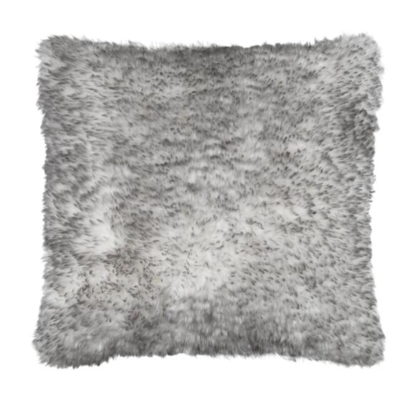 Cuscino quadrato eco pelliccia (50 cm) Kingston Grigio