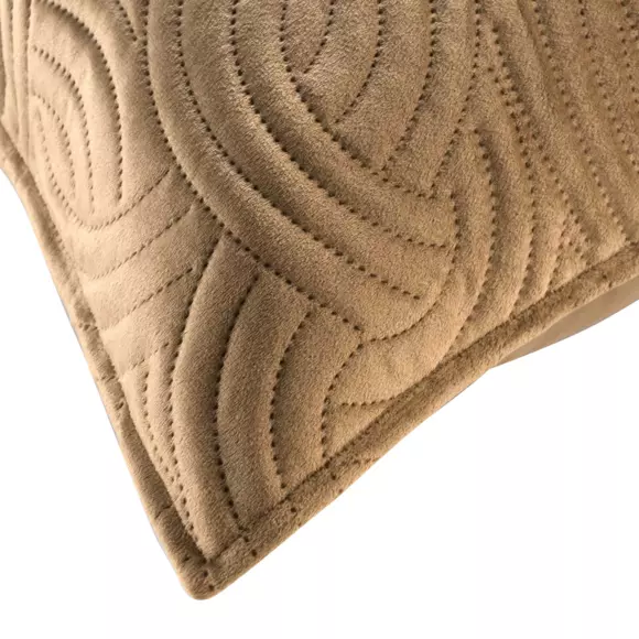 Housse de coussin carrée velours (60 cm) Solange Taupe