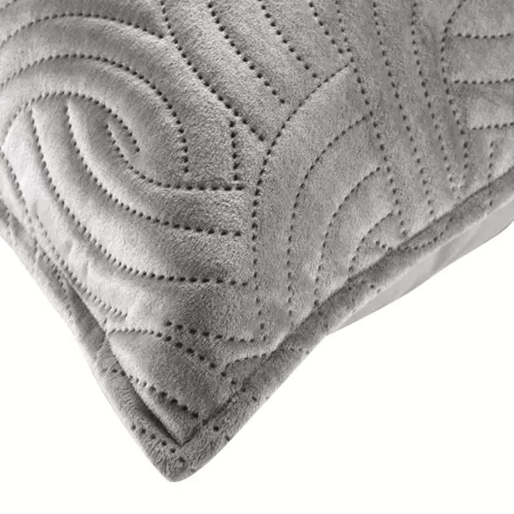 Funda para cojín cuadrado terciopelo (60 cm) Solange Gris