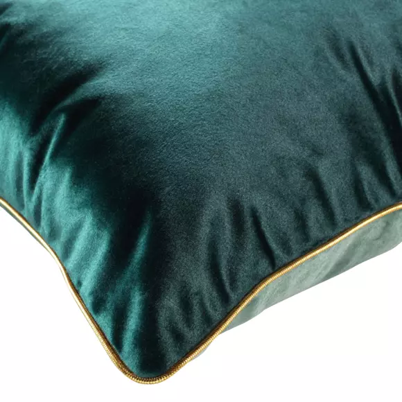 Kussen vierkant velours (45 cm) Noria Petrol blauw