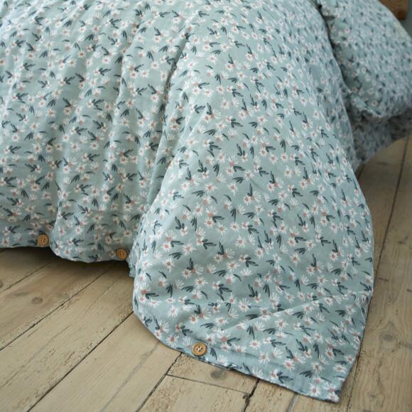 Bettbezug aus Baumwoll-Gaze (240 cm) Marguerite Blau 3