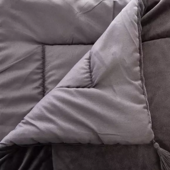 Piumotto velluto (80 x 180 cm) Slow Grigio 2