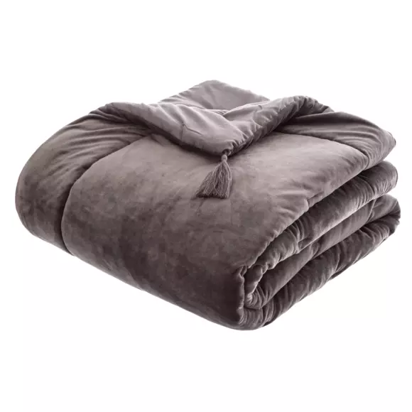 Piumotto velluto (80 x 180 cm) Slow Grigio 3