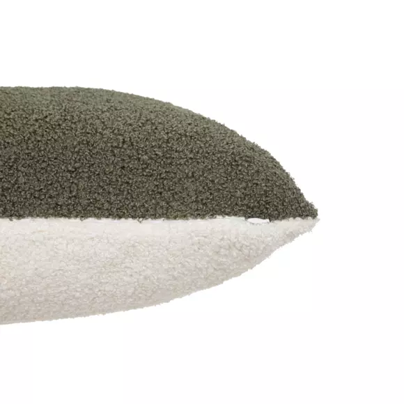 Coussin carré bouclette (40 cm) Jaiko Vert kaki