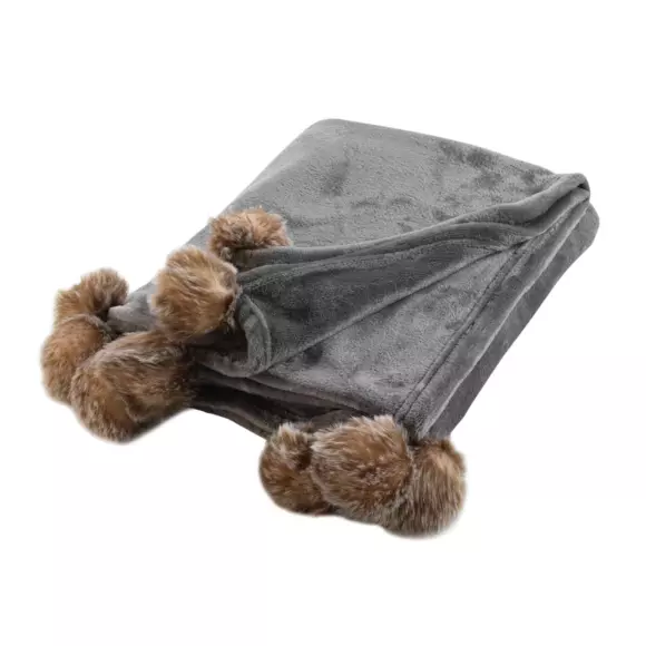 Plaid doux (150 cm) Snowy Gris 2