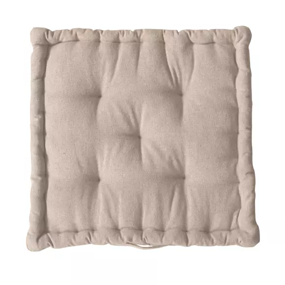 Coussin de sol coton recyclé (40 cm) Dune Beige 3