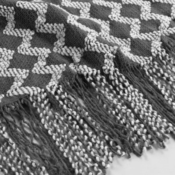 Jeté de canapé (150 cm) Sheryl Gris anthracite 3