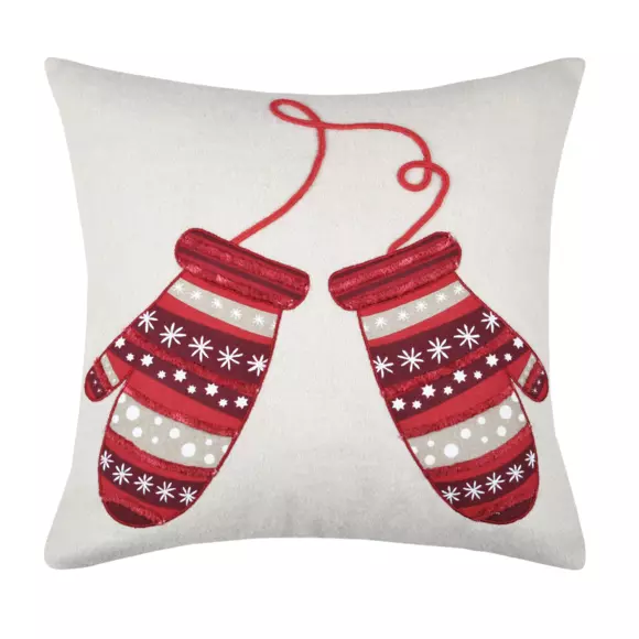 Coussin carré (40 cm) Megève Ecru 3