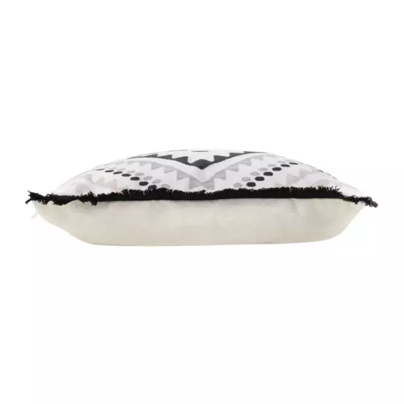 Housse de coussin carrée (40 cm) Mongori Noire 3