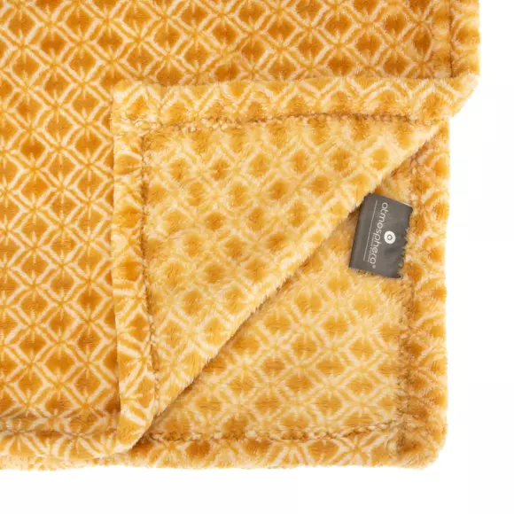 Manta suave (150 cm) Otto Amarillo ocre 2