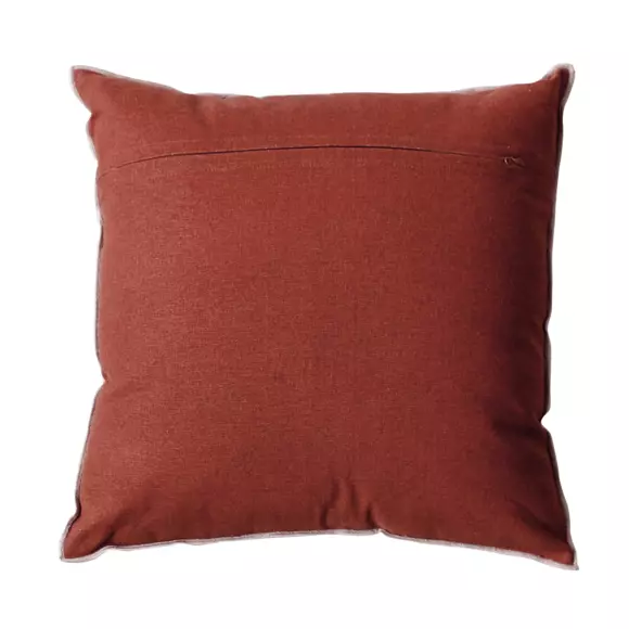 Coussin carré coton (40 cm) Terrazzo Marron cognac 2
