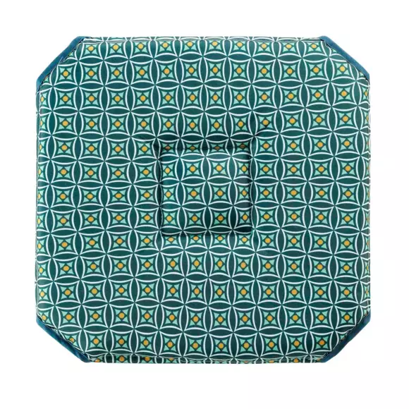 Galette de chaise carrée à rabats Havana Vert kaki 3