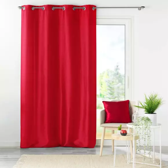 Housse de coussin carrée (40 cm) Shantung Shana Rouge 3