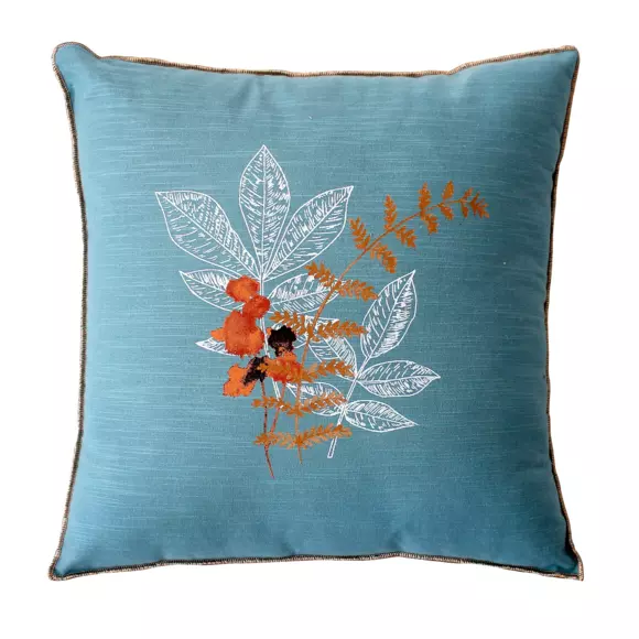 Cojín (40 cm) Vegetalis estampado Azul laguna 3