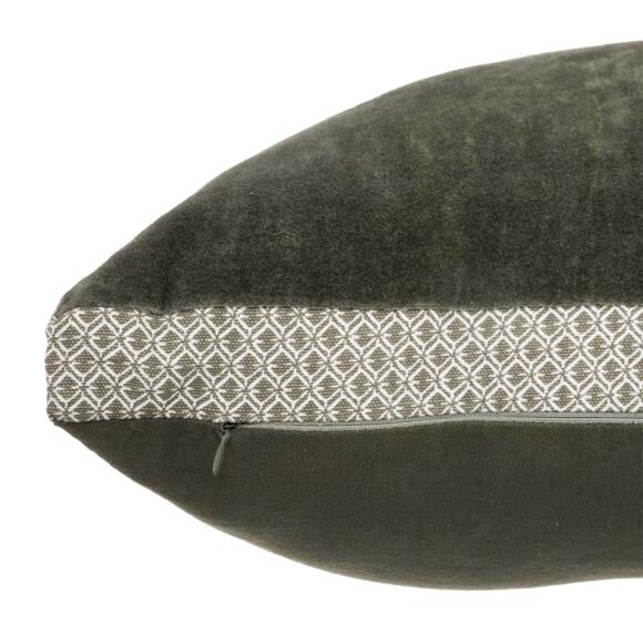 Cojín cuadrado terciopelo (55 cm) Otto Verde kaki 2