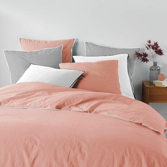 Funda Nórdica y dos fundas para almohadas algodón lavado (240 cm) Linette Rosa 2