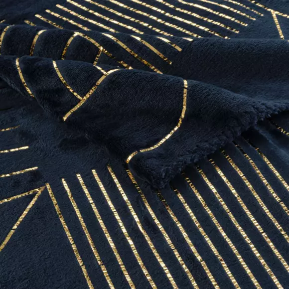 Plaid suave (150 cm) Lineor Azul marino 3