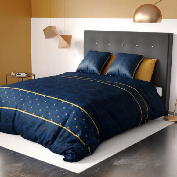Funda nórdica y dos fundas de almohada en algodón (240 cm) Palace Azul 2