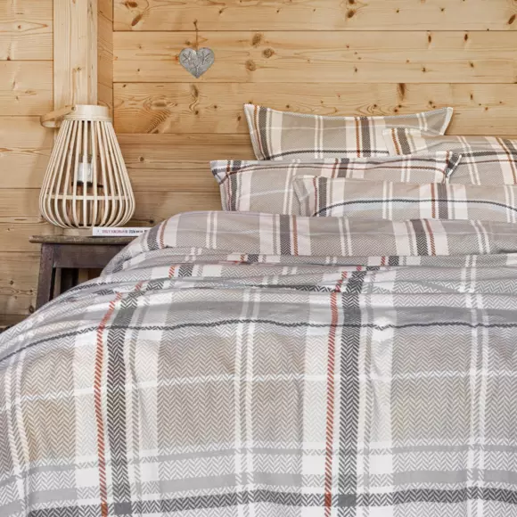 Dekbedovertrek flanel (240 cm) Théa motief Grijs 3