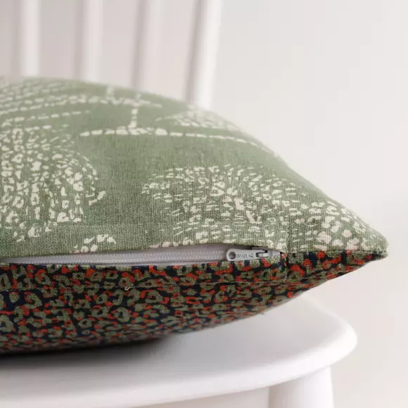 Coussin carré (40 cm) Sumatra Vert argile 2