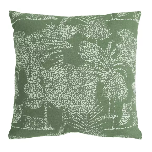 Coussin carré (40 cm) Sumatra Vert argile 3