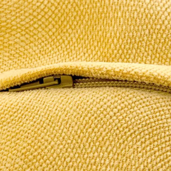 Coussin carré (55 cm) Lilou Jaune ocre 3