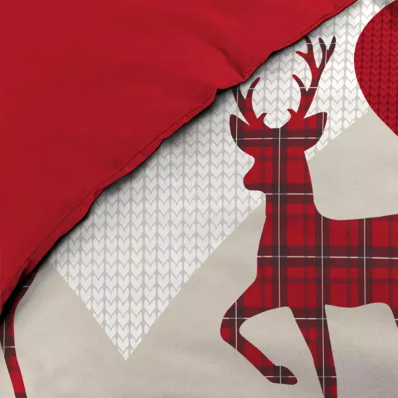 Funda Nórdica y dos fundas para almohadas algodón (240 cm) Heidi Rojo 2