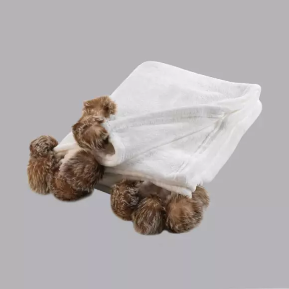Plaid doux (150 cm) Snowy Ecru 3