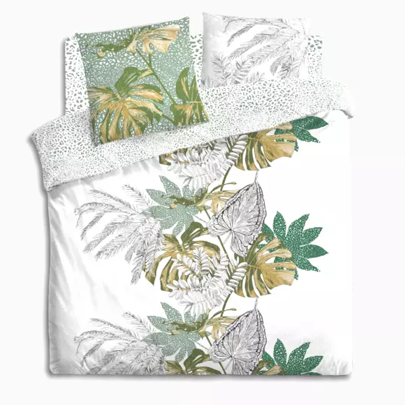 Funda nórdica y dos fundas para almohadones  algodón(240 cm) Monstera Multicolor 127