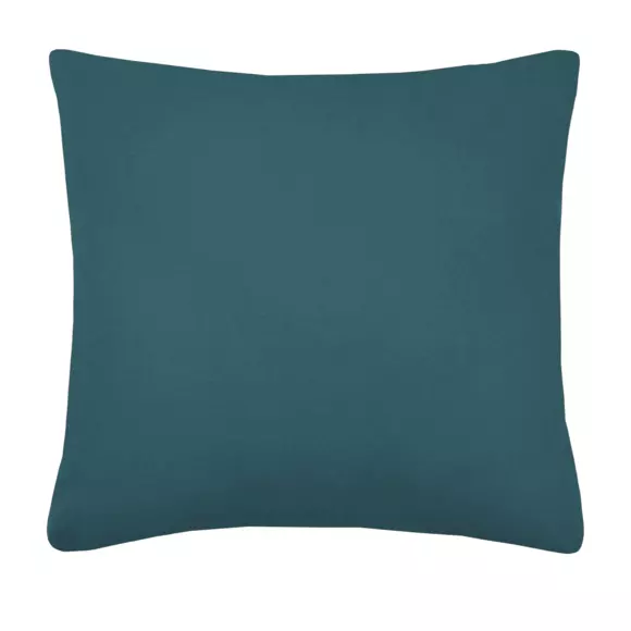 Coussin carré (50 cm) Duo Bleu canard 2