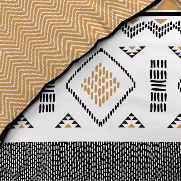 Housse de couette et deux taies percale de coton (260 cm) Astraline Multicolore 2