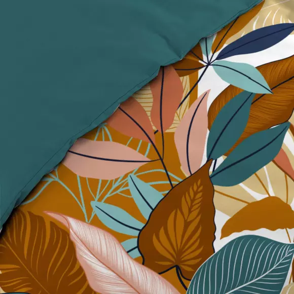 Dekbedovertrek met 2 kussenslopen percal katoen (260 cm) Yucca Oranje 2